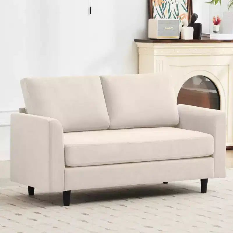 Causeuse Confort Douillet pour Salon, Petit Espace, Bureau, Appartement, Canapé en Tissu Doux et Respirant