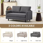 Causeuse Confort Douillet pour Salon, Petit Espace, Bureau, Appartement, Canapé en Tissu Doux et Respirant