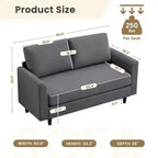 Causeuse Confort Douillet pour Salon, Petit Espace, Bureau, Appartement, Canapé en Tissu Doux et Respirant