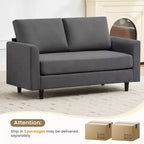 Causeuse Confort Douillet pour Salon, Petit Espace, Bureau, Appartement, Canapé en Tissu Doux et Respirant