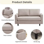 Causeuse Confort Douillet pour Salon, Petit Espace, Bureau, Appartement, Canapé en Tissu Doux et Respirant