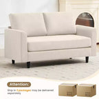 Causeuse Confort Douillet pour Salon, Petit Espace, Bureau, Appartement, Canapé en Tissu Doux et Respirant