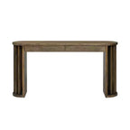 Table console 59" au design courbé et linéaire pour entrée et salon, Naturel