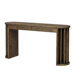 Table console 59" au design courbé et linéaire pour entrée et salon, Naturel