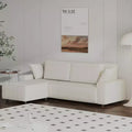 Corduroy Stripe 96 Inch Large Couch, Modern L Shaped Oversized Sectional Sofa with Deep Seat, Comfy Modular Couch for Living Room, Apartment, Studio