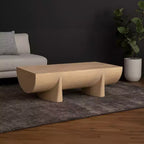 Table basse | Design Rondin 122 cm | Bois de manguier naturel fait à la main