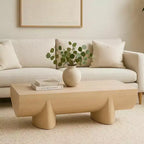 Table basse | Design Rondin 122 cm | Bois de manguier naturel fait à la main