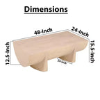 Table basse | Design Rondin 122 cm | Bois de manguier naturel fait à la main