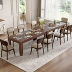 Table de salle à manger de ferme pour 8 personnes, tables de cuisine en bois de 180 cm de long, cadre en bois robuste