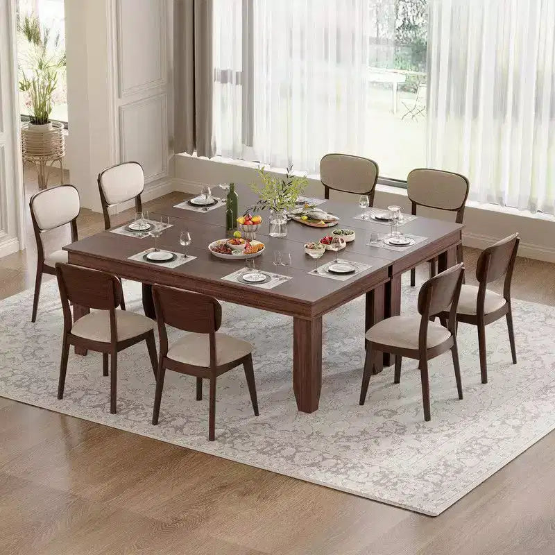 Table de salle à manger de ferme pour 8 personnes, tables de cuisine en bois de 180 cm de long, cadre en bois robuste