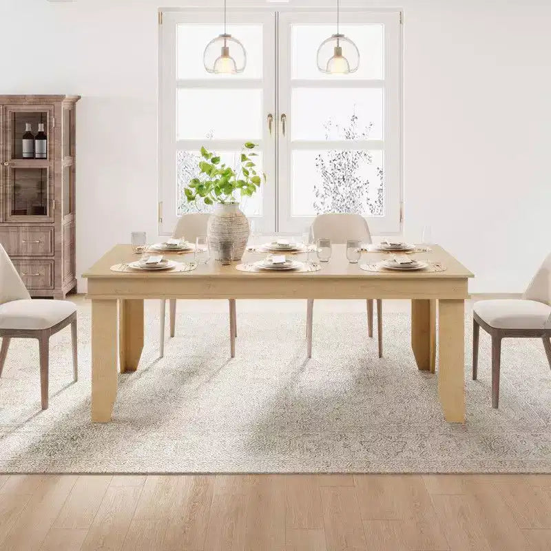 Table de salle à manger de ferme pour 8 personnes, tables de cuisine en bois de 180 cm de long, cadre en bois robuste