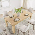 Table de salle à manger de ferme pour 8 personnes, tables de cuisine en bois de 180 cm de long, cadre en bois robuste