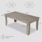 Table de salle à manger de ferme pour 8 personnes, tables de cuisine en bois de 180 cm de long, cadre en bois robuste