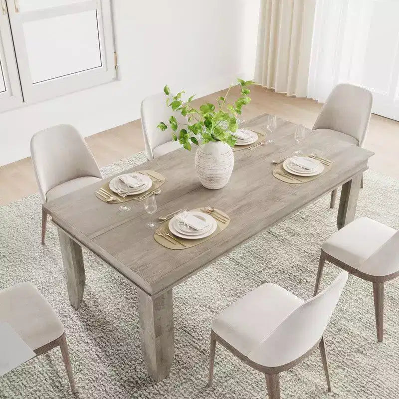 Table de salle à manger de ferme pour 8 personnes, tables de cuisine en bois de 180 cm de long, cadre en bois robuste