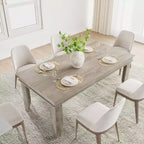 Table de salle à manger de ferme pour 8 personnes, tables de cuisine en bois de 180 cm de long, cadre en bois robuste