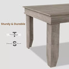 Table de salle à manger de ferme pour 8 personnes, tables de cuisine en bois de 180 cm de long, cadre en bois robuste