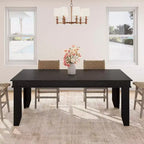 Farmhouse Dining Table for 8 Person, 71 Long Wood Kitchen Tables, Wooden Sturdy Frame