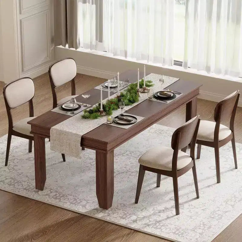 Table de salle à manger de ferme pour 8 personnes, tables de cuisine en bois de 180 cm de long, cadre en bois robuste