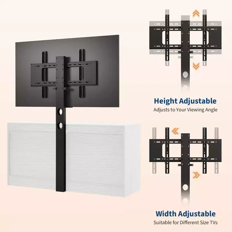 Commode à 9 tiroirs Meuble TV avec support pour téléviseurs de 32 à 85 pouces, Centre de divertissement moderne avec tiroirs, Table console multimédia pour chambre à coucher ou salon