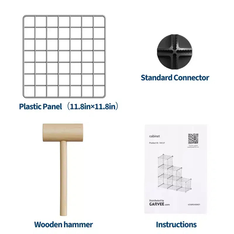 Étagère de rangement modulaire à 6 casiers en fil métallique, casiers de rangement métalliques, meuble de rangement ouvert pour entrée, chambre, salon, bureau