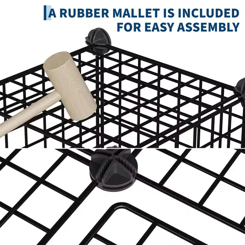Étagère de rangement modulaire à 6 casiers en fil métallique, casiers de rangement métalliques, meuble de rangement ouvert pour entrée, chambre, salon, bureau