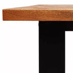 Table de salle à manger en acacia massif, bord naturel