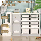 Meuble de rangement pour jouets d'enfants, favorise l'autonomie, gain de place, facile à nettoyer, multifonctionnel et écologique
