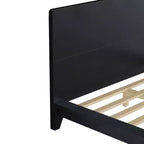 Lit plateforme double et cadre de lit avec tête de lit et support à lattes en bois