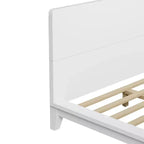 Lit plateforme double et cadre de lit avec tête de lit et support à lattes en bois