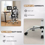 Chaise de bureau ergonomique à dossier haut en maille avec appui-tête et support lombaire, chaise de bureau pivotante réglable pour bureau à domicile