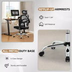 Chaise de bureau ergonomique à dossier haut en maille avec appui-tête et support lombaire, chaise de bureau pivotante réglable pour bureau à domicile