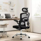 Ergonomic High-Back Mesh Office Chair with Headrest & Lumbar Support, Adjustable Swivel Desk Chair for Home Office