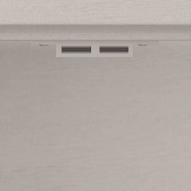 Meuble Vitrine Haute 132.5 cm avec Rangement, 2 Tiroirs et Étagères Réglables, pour Salon et Chambre, Blanc