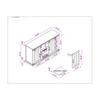 Meuble TV avec foyer électrique et coupe-scie pour téléviseurs jusqu'à 60 po : Essentiels pour la maison, console porte de grange, gestion des câbles