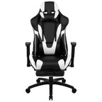 Chaise de Bureau Gaming X30 Ergonomique avec Dossier Inclinable et Repose-Pieds Coulissant en Similicuir Rouge