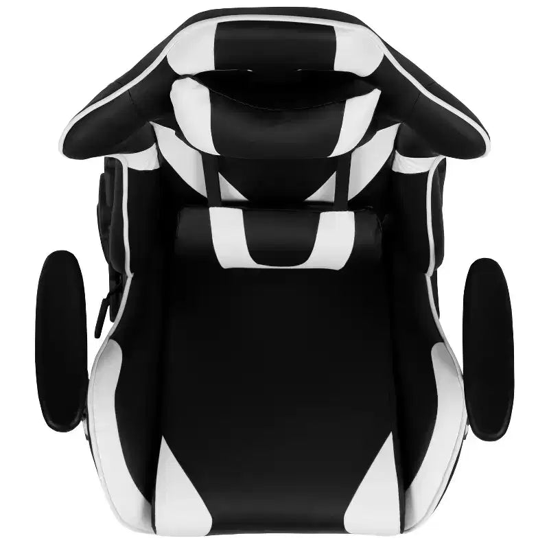 Chaise de Bureau Gaming X30 Ergonomique avec Dossier Inclinable et Repose-Pieds Coulissant en Similicuir Rouge