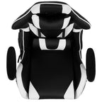 Chaise de Bureau Gaming X30 Ergonomique avec Dossier Inclinable et Repose-Pieds Coulissant en Similicuir Rouge
