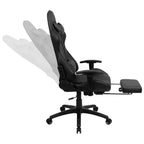 Chaise de Bureau Gaming X30 Ergonomique avec Dossier Inclinable et Repose-Pieds Coulissant en Similicuir Rouge
