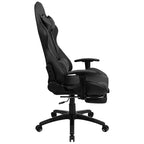 Chaise de Bureau Gaming X30 Ergonomique avec Dossier Inclinable et Repose-Pieds Coulissant en Similicuir Rouge