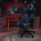 Chaise de Bureau Gaming X30 Ergonomique avec Dossier Inclinable et Repose-Pieds Coulissant en Similicuir Rouge