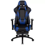 Chaise de Bureau Gaming X30 Ergonomique avec Dossier Inclinable et Repose-Pieds Coulissant en Similicuir Rouge