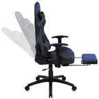 Chaise de Bureau Gaming X30 Ergonomique avec Dossier Inclinable et Repose-Pieds Coulissant en Similicuir Rouge