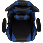 Chaise de Bureau Gaming X30 Ergonomique avec Dossier Inclinable et Repose-Pieds Coulissant en Similicuir Rouge