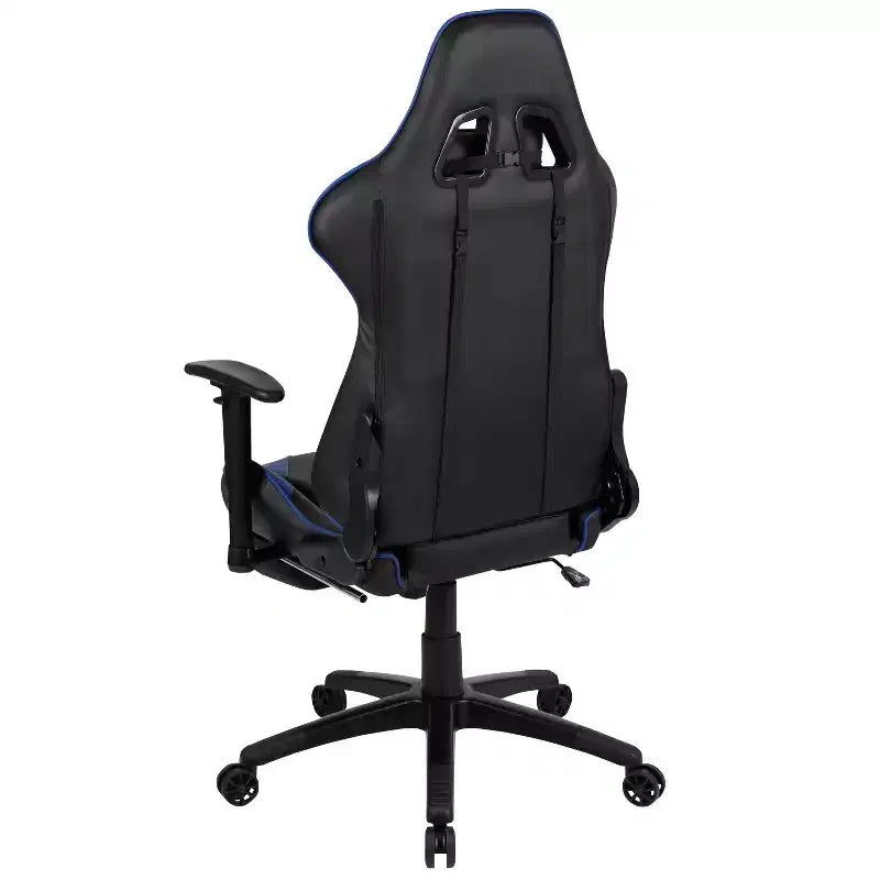 Chaise de Bureau Gaming X30 Ergonomique avec Dossier Inclinable et Repose-Pieds Coulissant en Similicuir Rouge