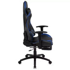 Chaise de Bureau Gaming X30 Ergonomique avec Dossier Inclinable et Repose-Pieds Coulissant en Similicuir Rouge