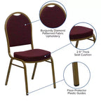 Chaise de banquet empilable à dossier bombé de la 
