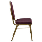 Chaise de banquet empilable à dossier bombé de la 