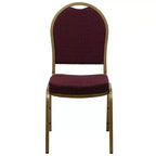 Chaise de banquet empilable à dossier bombé de la 