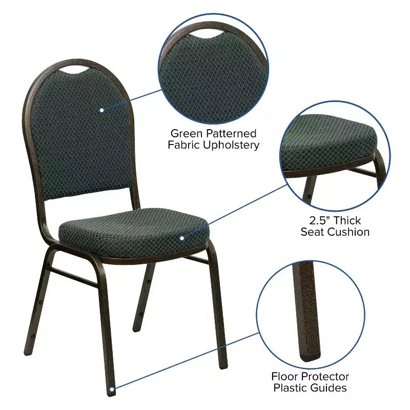 Chaise de banquet empilable à dossier bombé de la série HERCULES