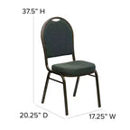 Chaise de banquet empilable à dossier bombé de la 